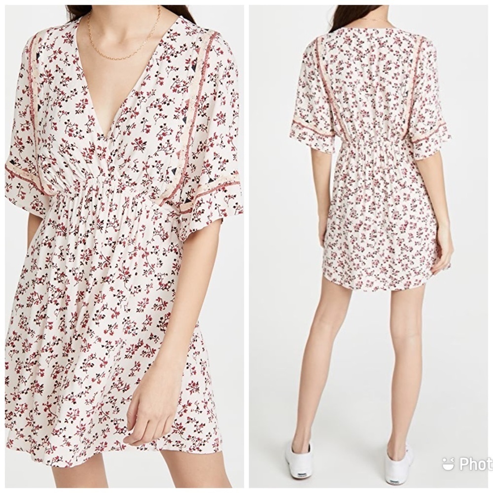 Ba&sh Sete‎ Dress Ditsy Floral Mini Sz XS Pink